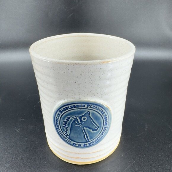 Stone Pony Pottery Single Tumbler Cup Drinking Mug Signed Illinois American Cup - Picture 7 of 10